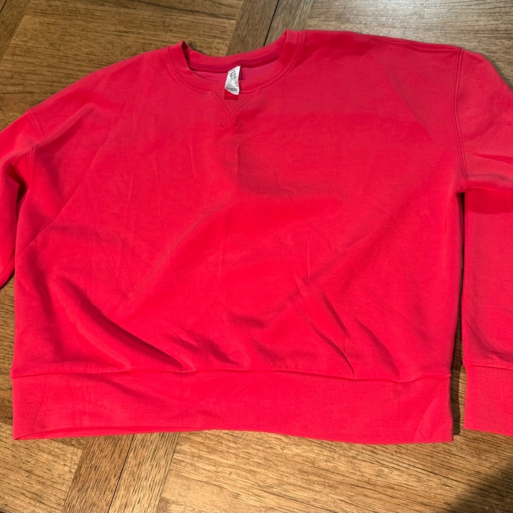 SPANX Airessentials Bright Pink Crewneck Top women’s size Medium